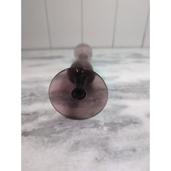 Amethyst Purple Glass Vase, Pedestal Base, 7.75", Vintage Bud Vase, Home Decor - Picture 7 of 10